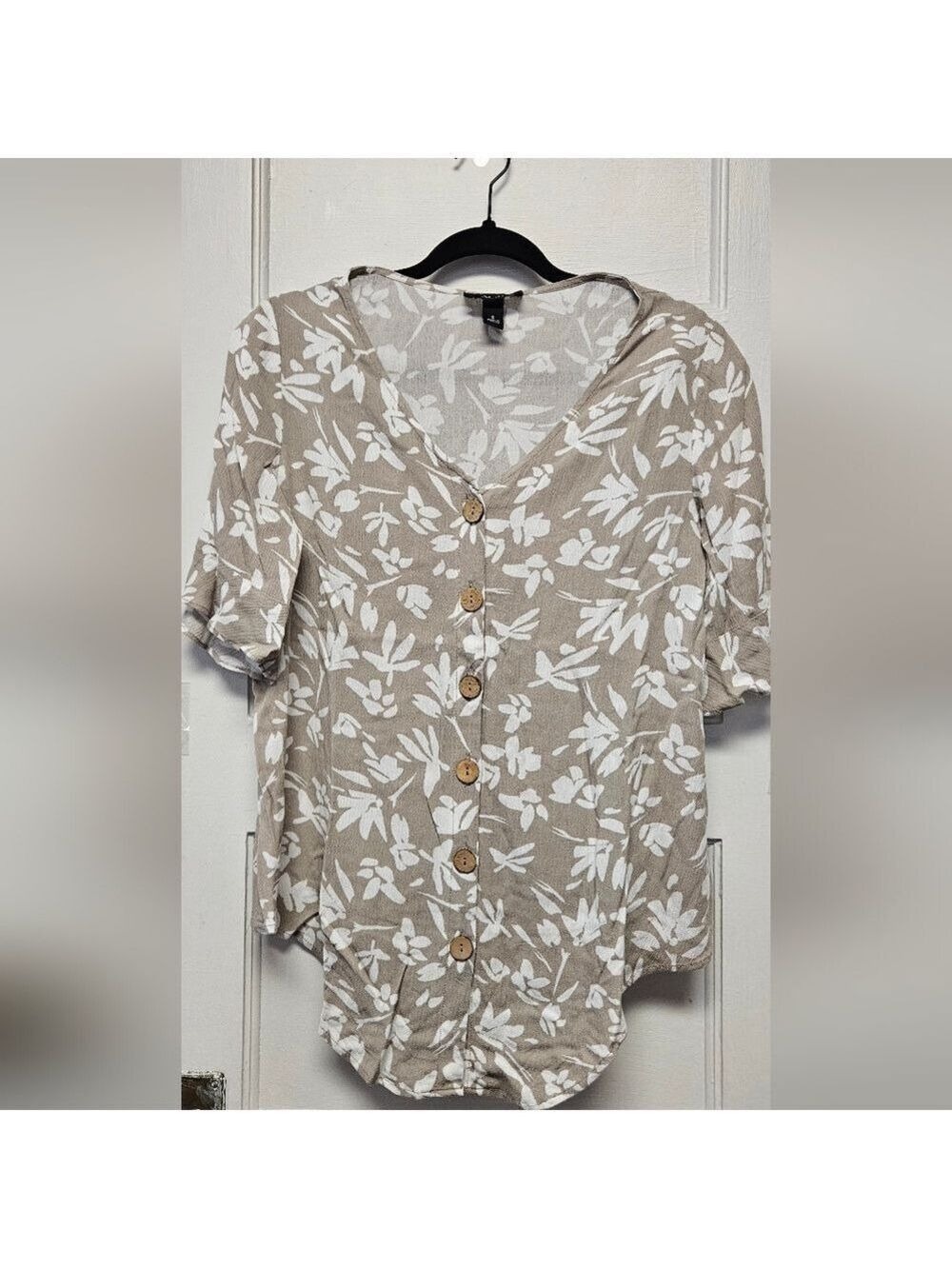 AGB Women's Tan Lounge Top & Pants Set Size Small